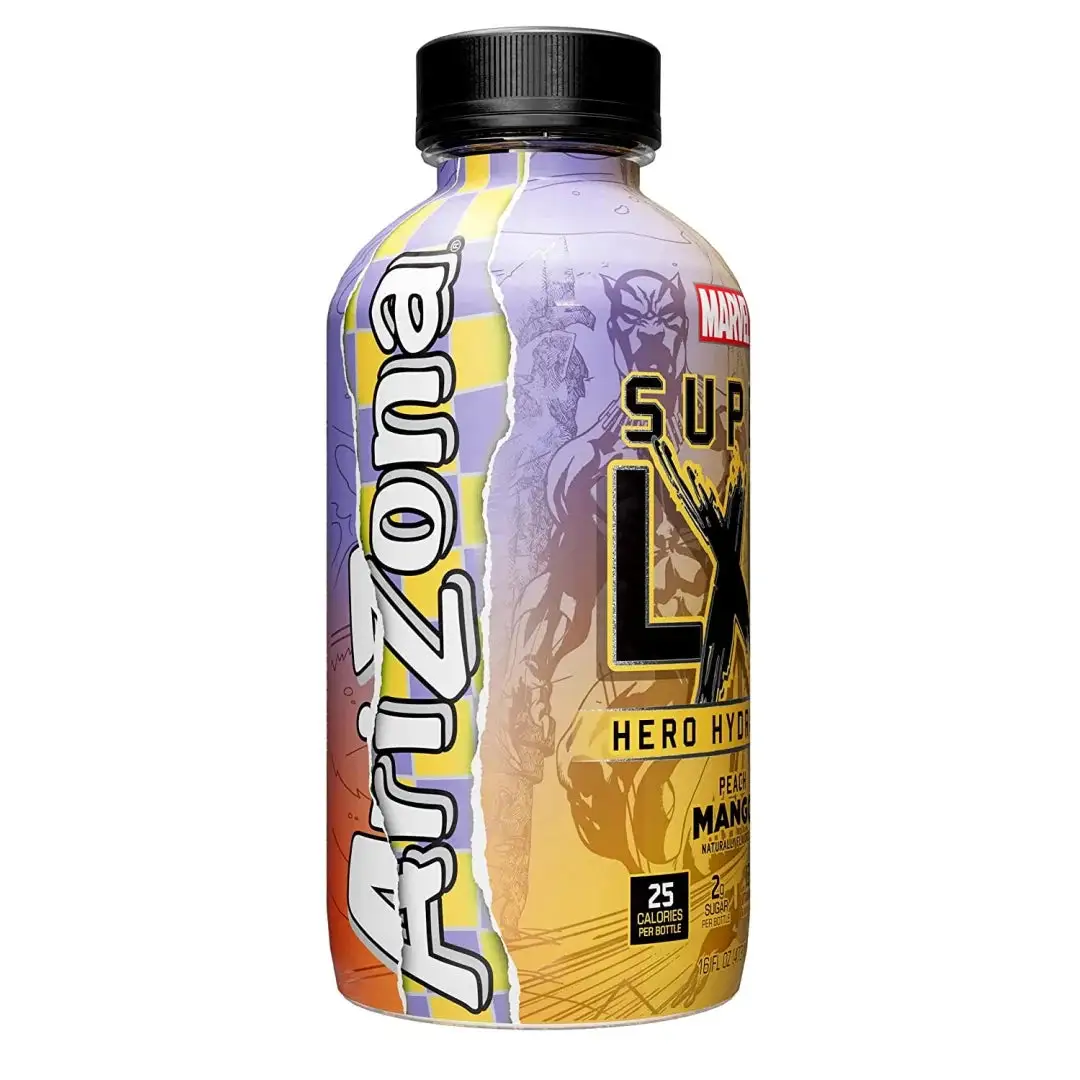 AriZona x Marvel Super LXR Hero Hydration - Peach Mango - 16oz (Pack of 12 - Image 4