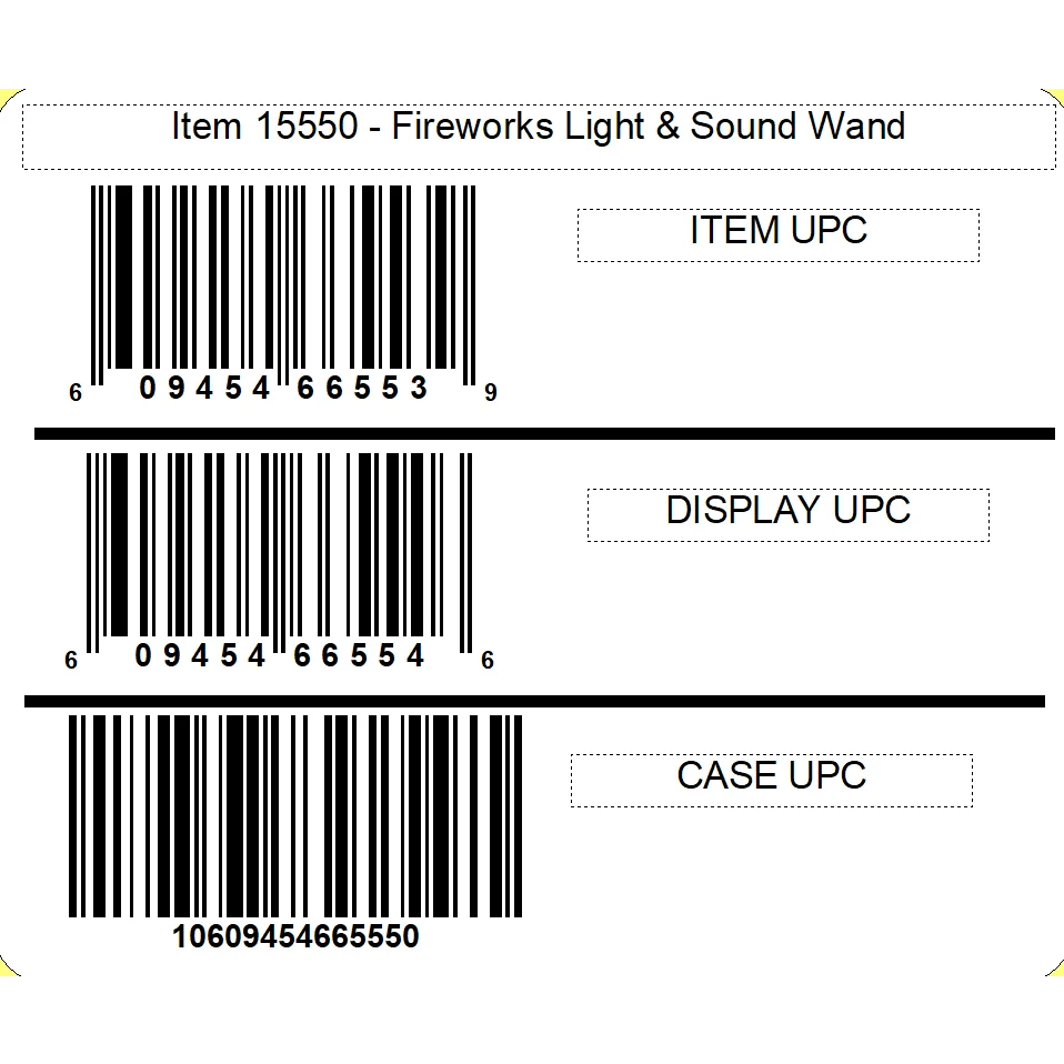 FIREWORKS LIGHT & SOUND WAND CandyRific  12ct - Image 3