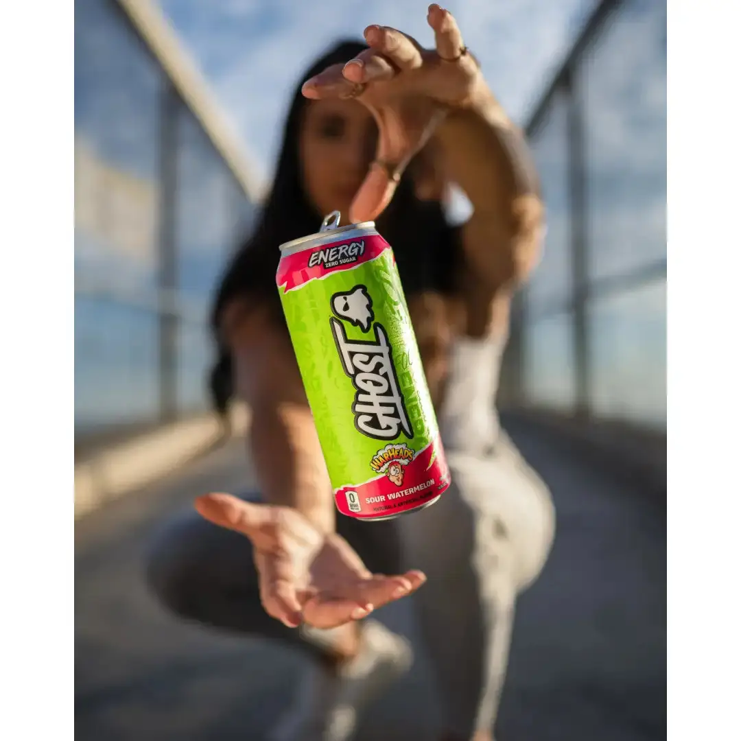 GHOST ENERGY Warheads Sour Watermelon Sugar-Free Energy Drink - 12-Pack, 16oz Cans - Image 6