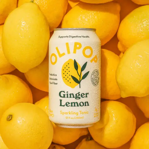 Olipop Ginger Lemon Sparkling Tonic 355 ml, 12 fl oz- Case of 12 - Image 3