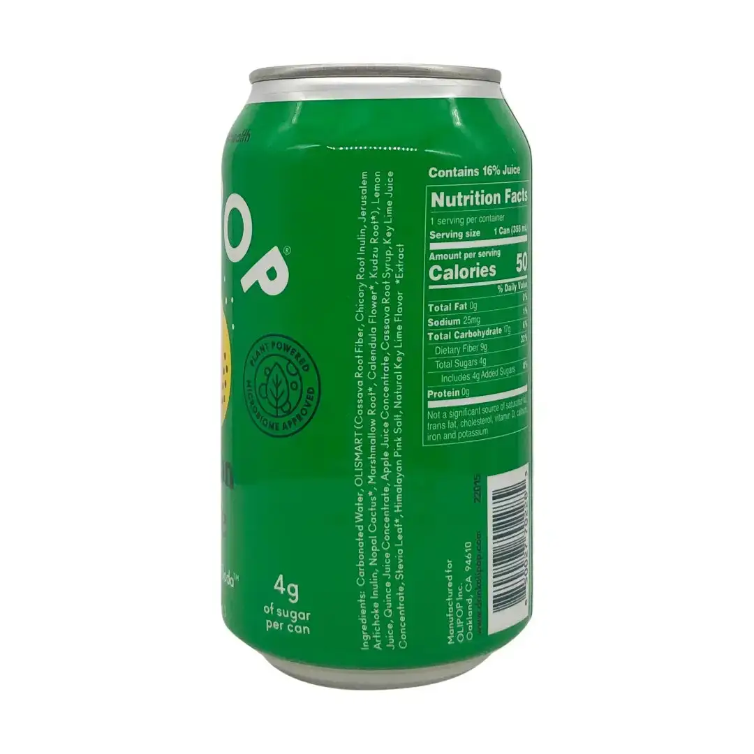 Olipop Lemon Lime Sparkling Tonic 355 ml, 12 fl oz- Case of 12 - Image 3