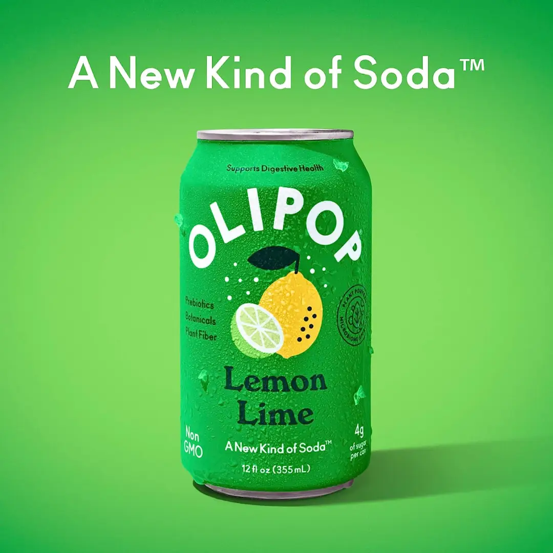 Olipop Lemon Lime Sparkling Tonic 355 ml, 12 fl oz- Case of 12 - Image 4