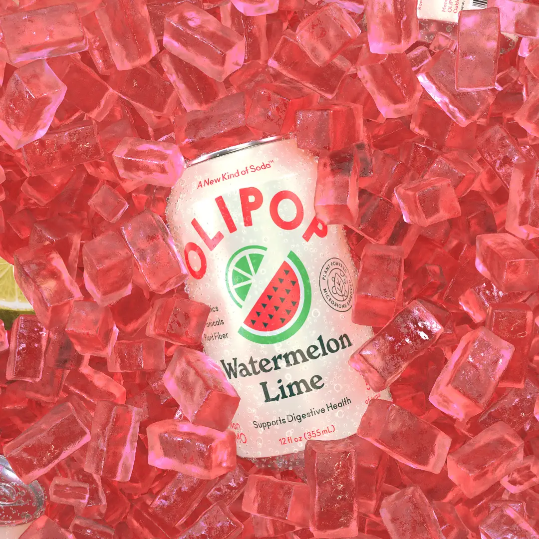 OLIPOP Prebiotic Soda, Watermelon Lime, 12 fl oz, 12 Pack - Image 3