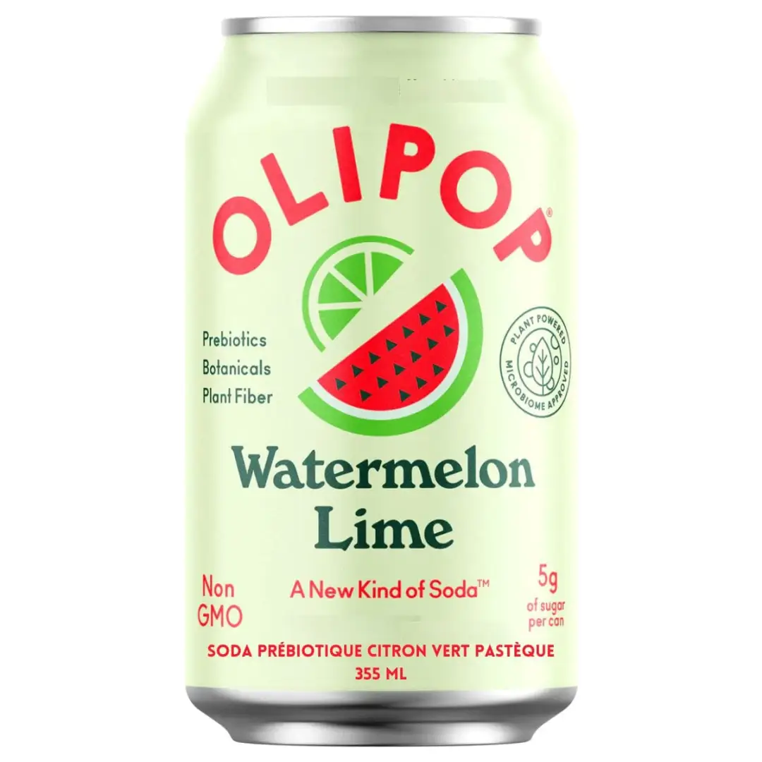 OLIPOP Prebiotic Soda, Watermelon Lime, 12 fl oz, 12 Pack - Image 8