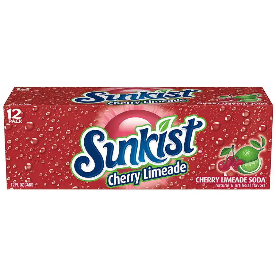 Sunkist Cherry Limeade Soda, 12 fl oz cans, 12 pack - Image 3