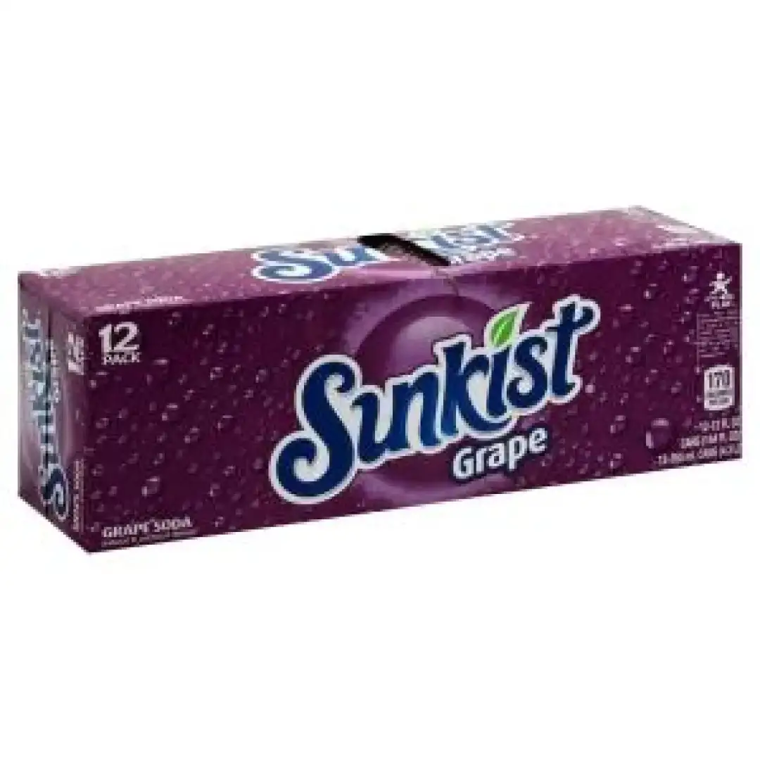 Sunkist Grape Soda, 12 fl oz cans, 12 pack - Image 3