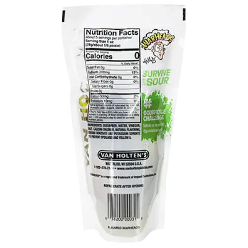 Van Holten's Warheads Pickles in a pouch 12 pack Case - Image 5